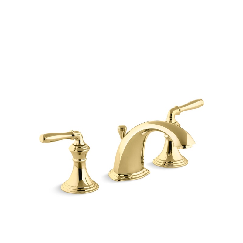 KOHLER K-394-4-PB Devonshire Widespread Bathroom Sink Faucet, 1.2 Gpm In Vibrant Polished Brass