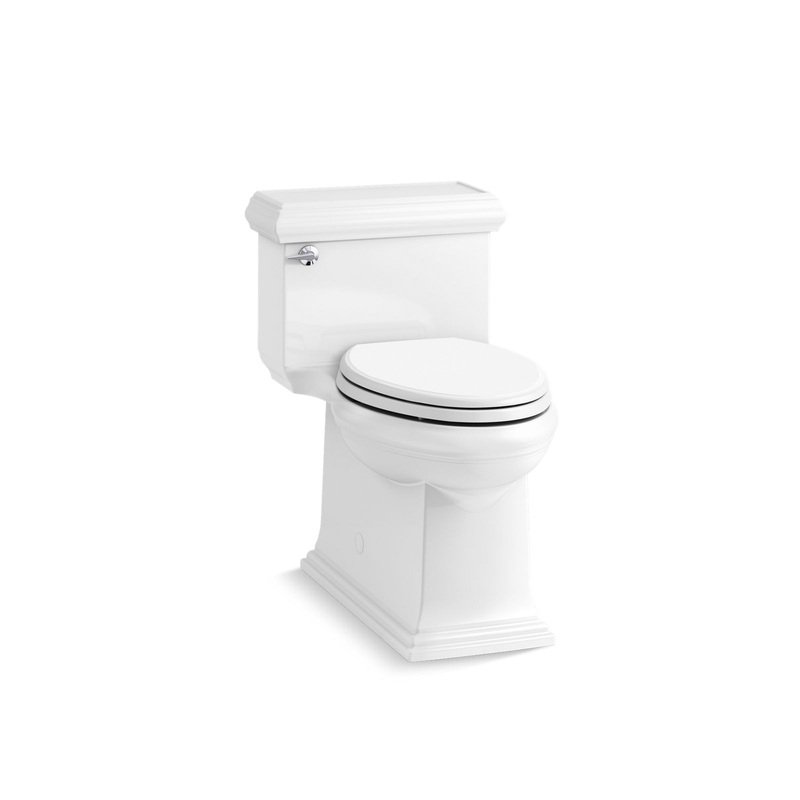 KOHLER K-6424-0 Memoirs Classic One-Piece Compact Elongated Toilet With Skirted Trapway, 1.28 Gpf In White
