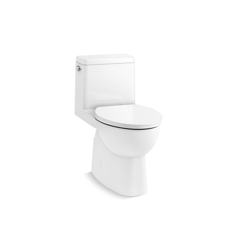 KOHLER K-78080-0 Reach One-Piece Compact Elongated Toilet With Skirted Trapway, 1.28 Gpf In White