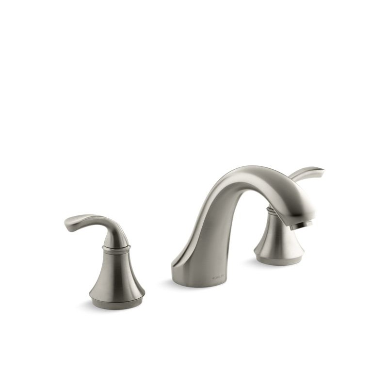 KOHLER K-T10278-4-BN Forte Sculpted Deck-Mount Bath Faucet Trim In Vibrant Brushed Nickel