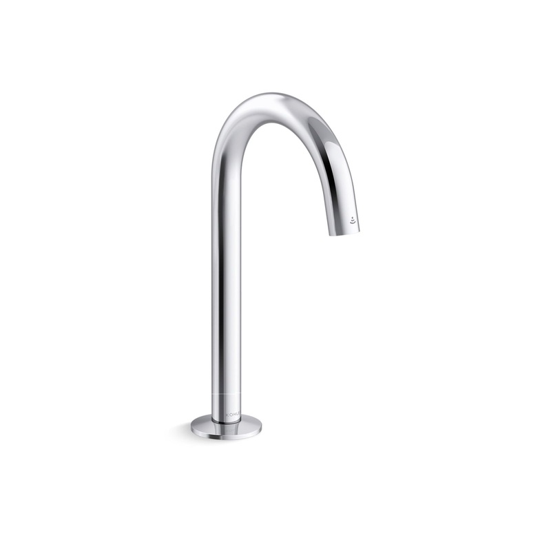 KOHLER K-104MT87-SANA-CP Components Touchless Lavatory Faucet With Kinesis Sensor Technology And Temperature Mixer, Tube Design, Dc-Powered, 0.5 Gpm - Polished Chrome