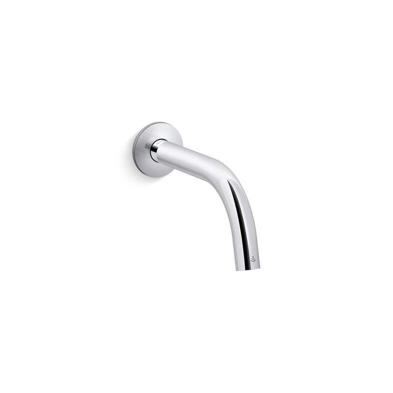 KOHLER K-123MT16-SANA-CP Components Touchless Wall-Mount Lavatory Faucet With Kinesis Sensor Technology, Tube Design, Ac-Powered, 0.5 Gpm - Polished Chrome