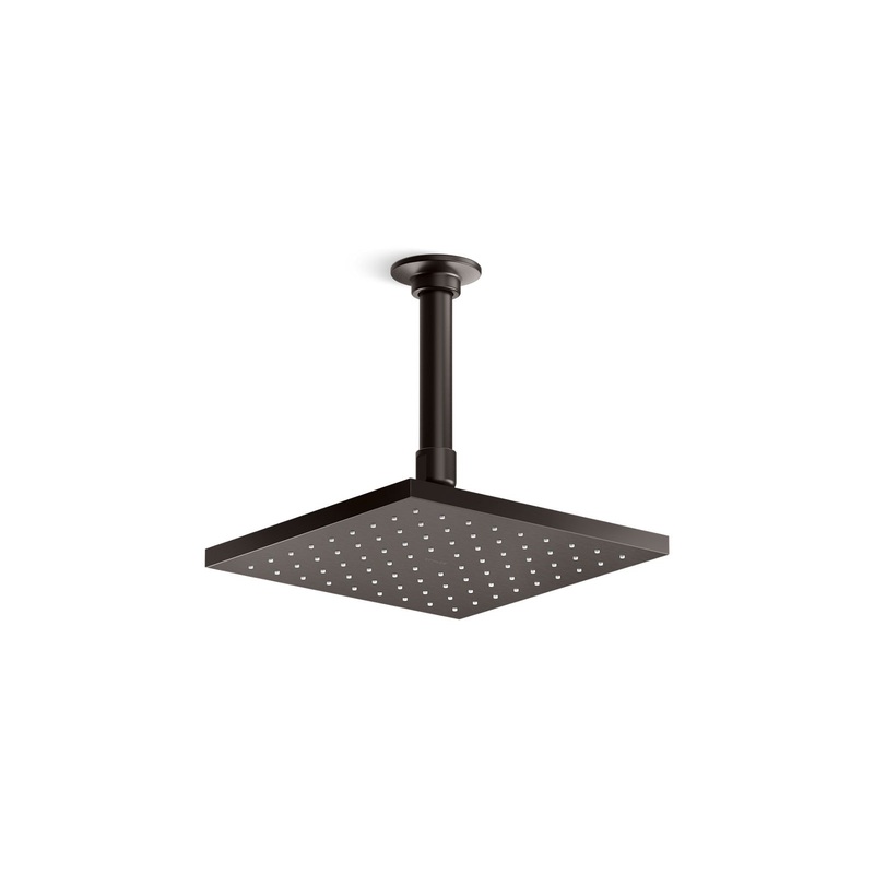 KOHLER K-13695-G-BGP Square 8" single-function rainhead, 1.75 gpm  -  Brushed Graphite