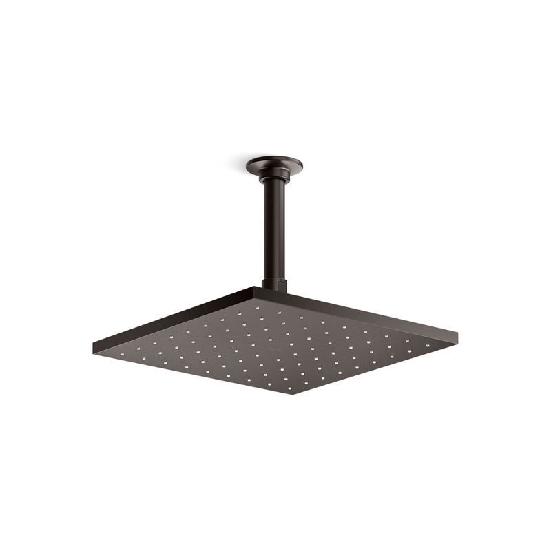 KOHLER K-13696-BGP Square 10" single-function rainhead, 2.5 gpm  -  Brushed Graphite