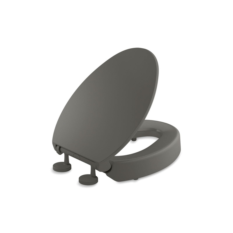 KOHLER K-25875-58 Elevated Quiet-Close elongated toilet seat  -  Thunder Grey