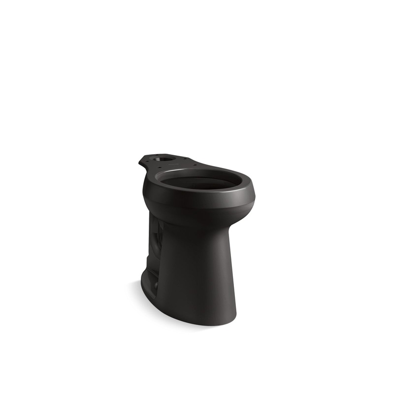 KOHLER K-35643-7 Tall round-front toilet bowl  -  Black Black