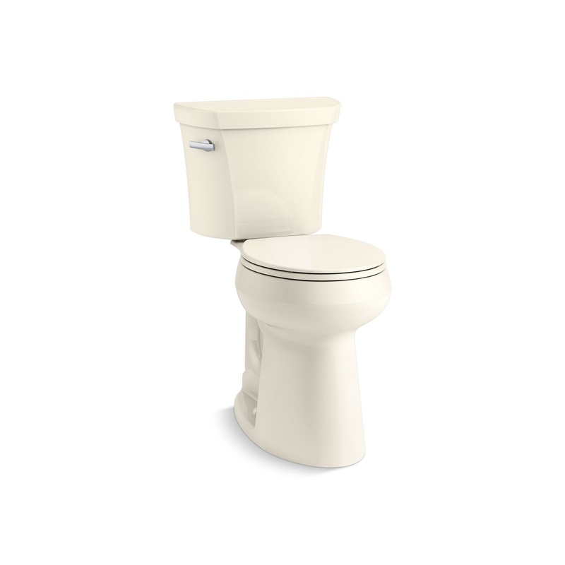 KOHLER K-35717-96 Tall two-piece round-front toilet, 1.6 gpf  -  Biscuit