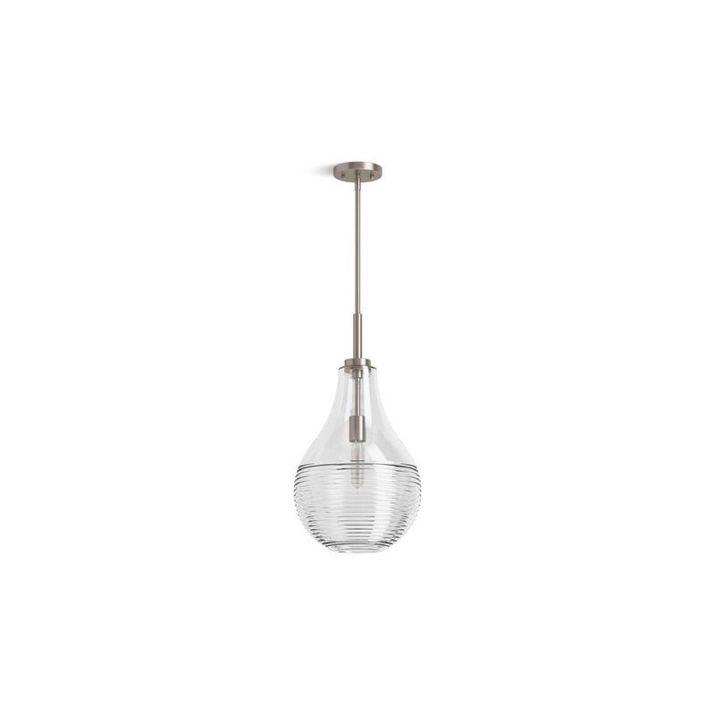 KOHLER K-42197-PE01-BNL 12" teardrop pendant  -  Brushed Nickel