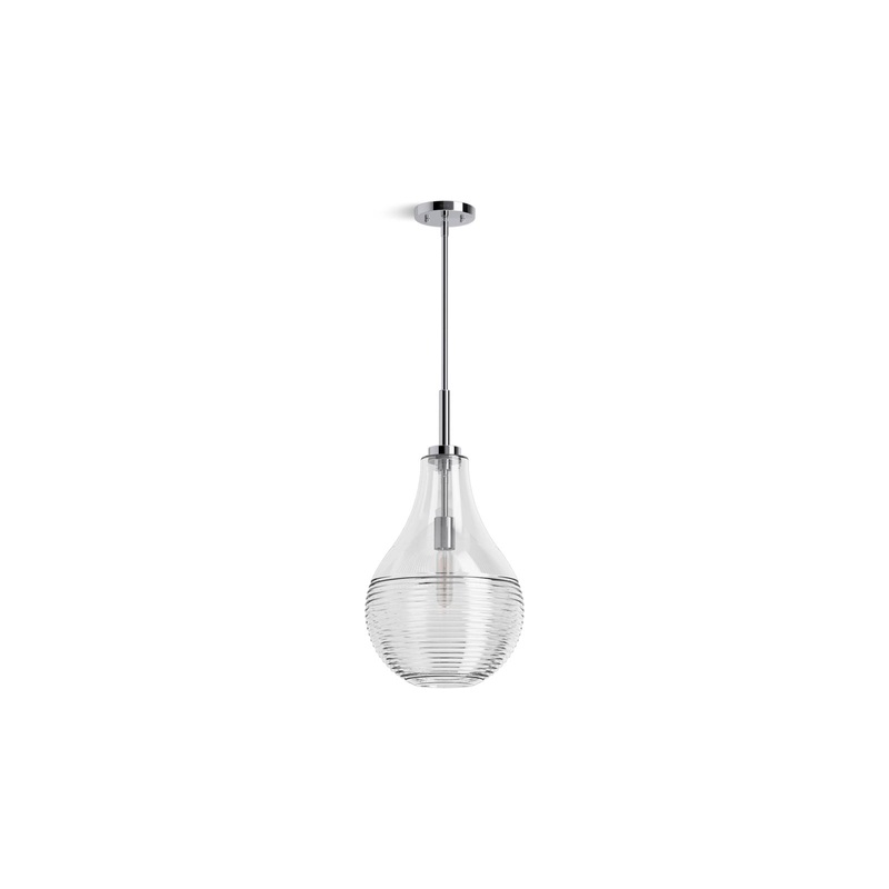 KOHLER K-42197-PE01-CPL 12" teardrop pendant  -  Polished Chrome