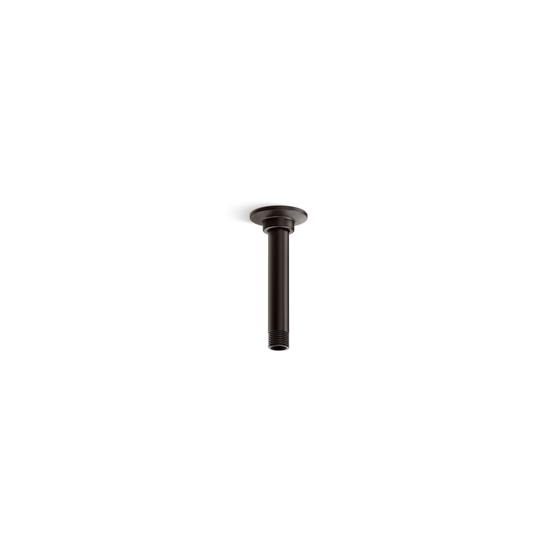 KOHLER K-7394-BGP 6" ceiling-mount single-function rainhead arm and flange  -  Brushed Graphite